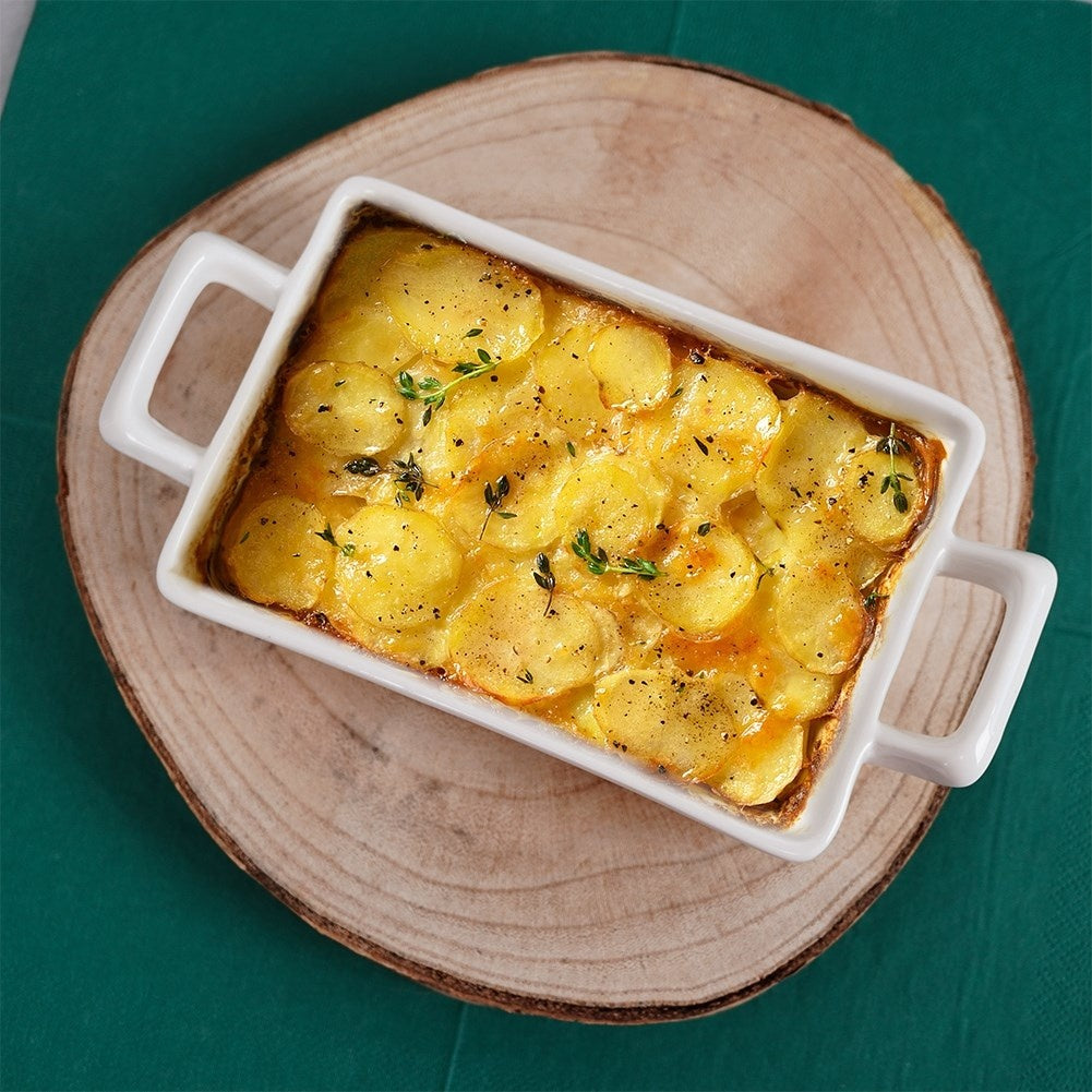 Ovenproof porcelain dish for lasagna, gratins and desserts