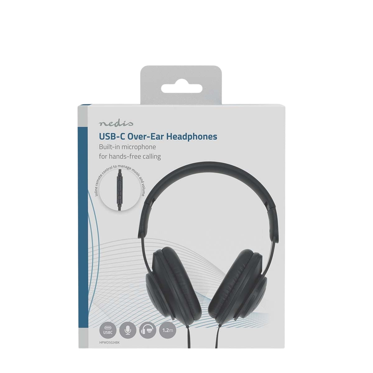 Over-Ear Wired Headphones | USB-C™ | Cable length: 1.20 m | Volume control | Black