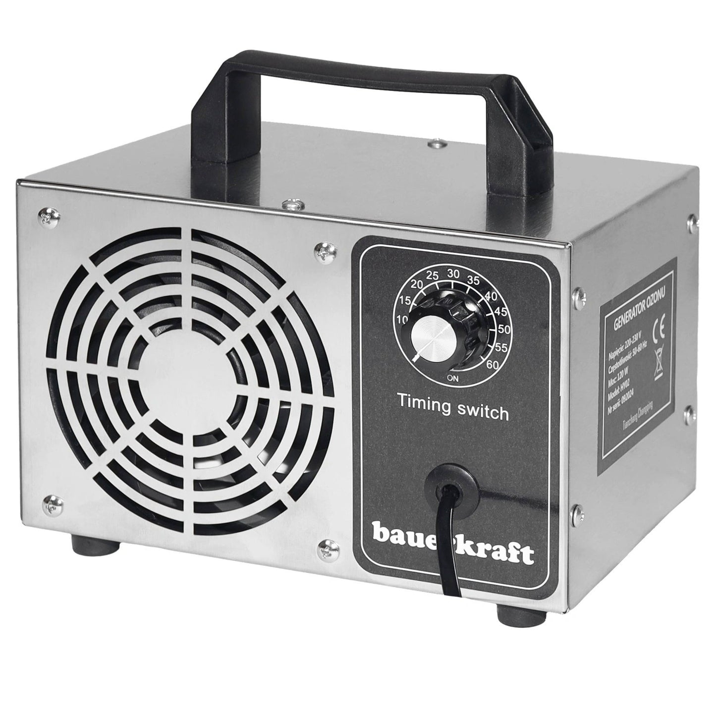 Ozone generator, air purifier, 60g/h, timer, 120W