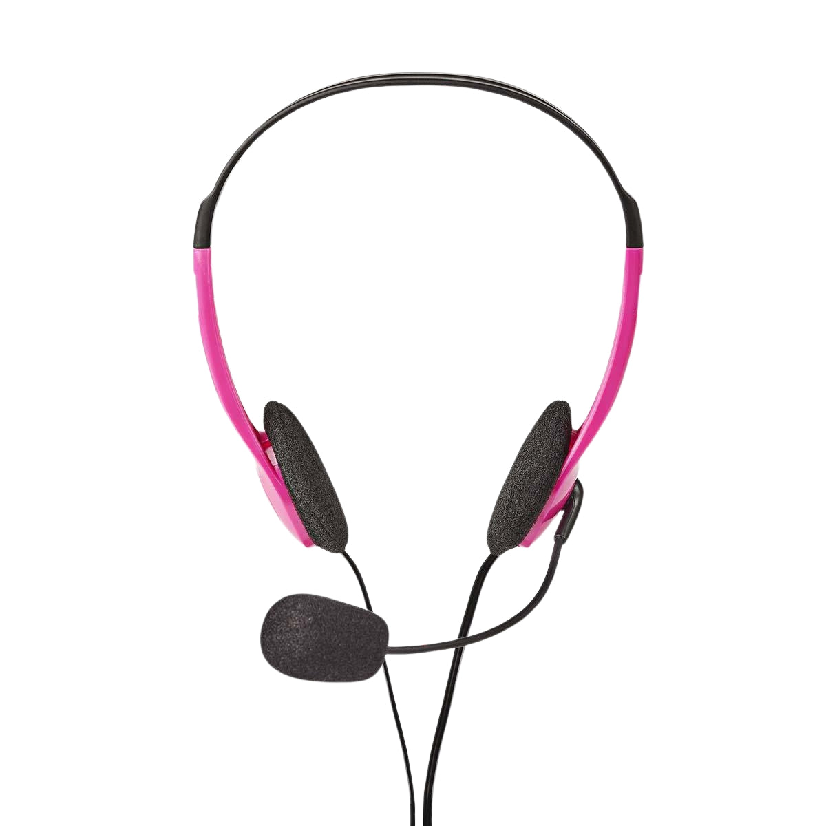 PC headset | On-Ear | Stereo | 2x 3.5mm | Foldable Microphone | Pink