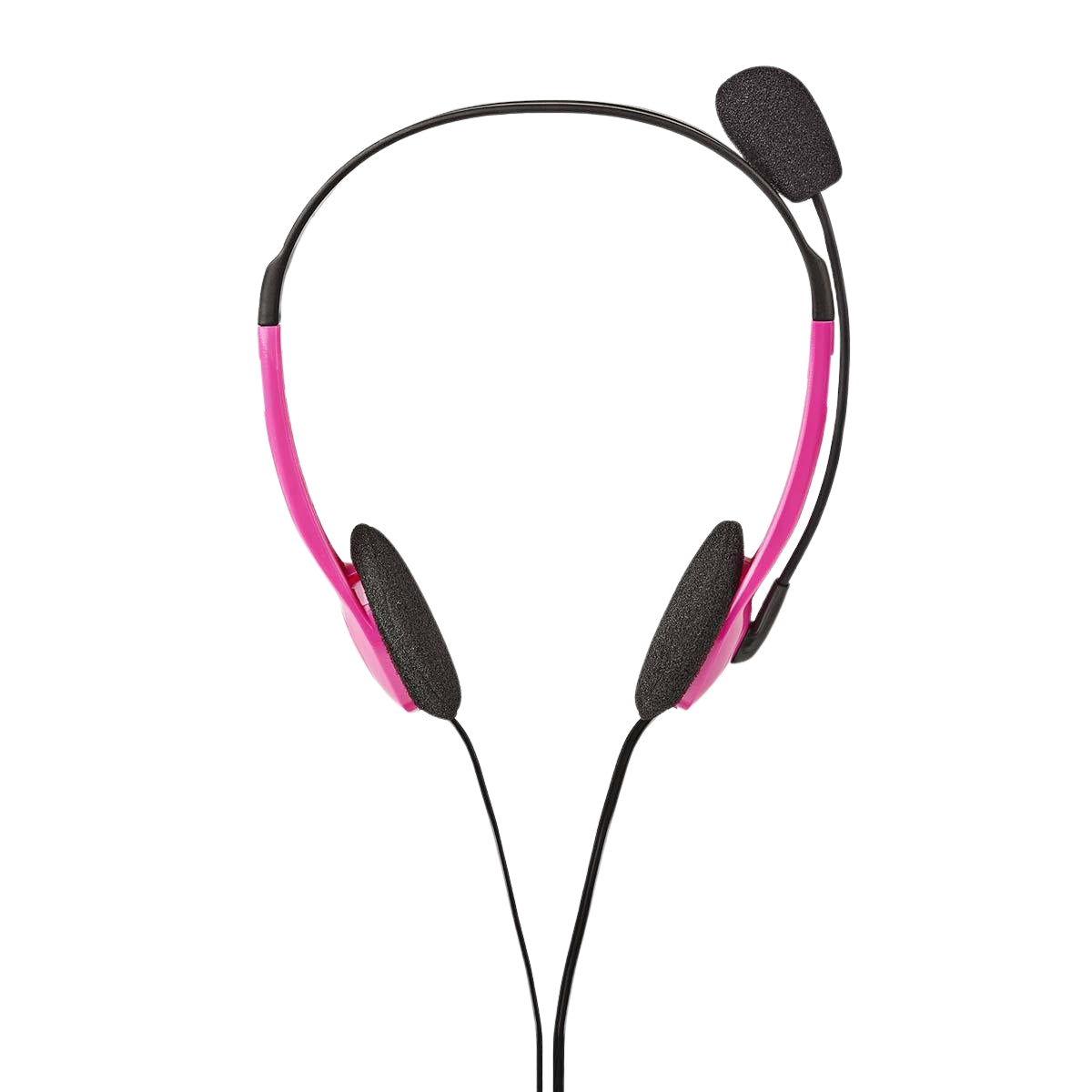 PC headset | On-Ear | Stereo | 2x 3.5mm | Foldable Microphone | Pink