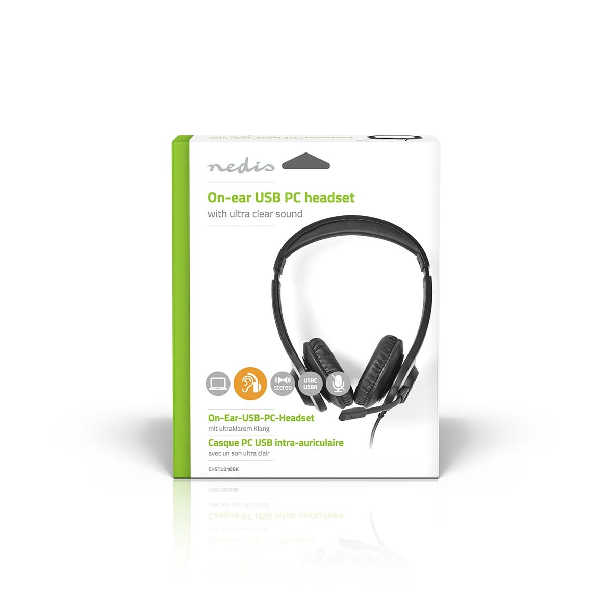PC headset | On-Ear | Stereo | USB Type-A / USB Type-C™ | Foldable Microphone | Black