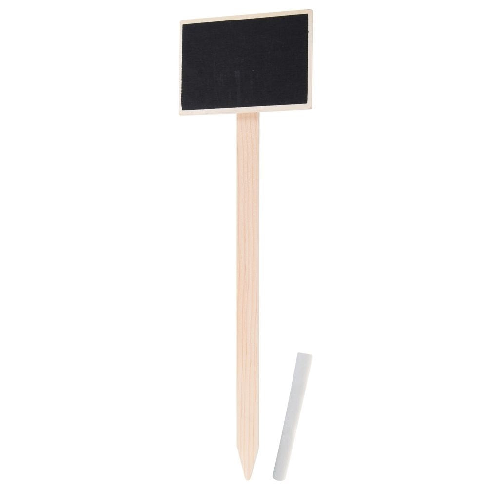 Package of plant signs and chalk for potted plants.