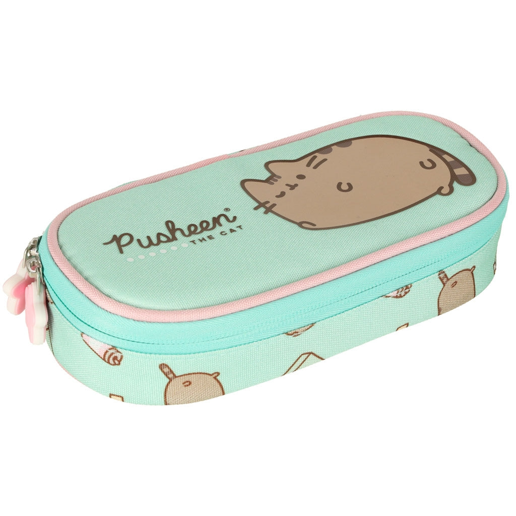 Padded pencil case with flap Pusheen Mint