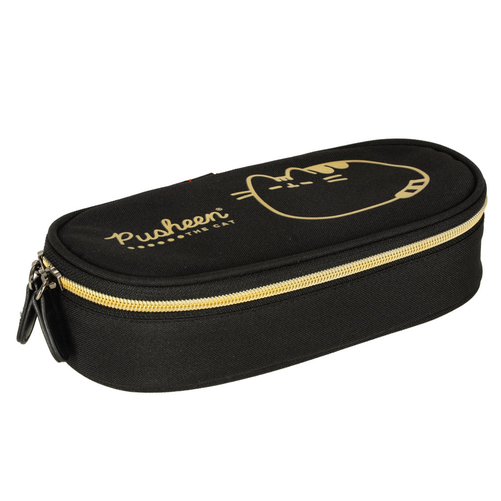 Padded sachet pencil case with flap Pusheen Gold