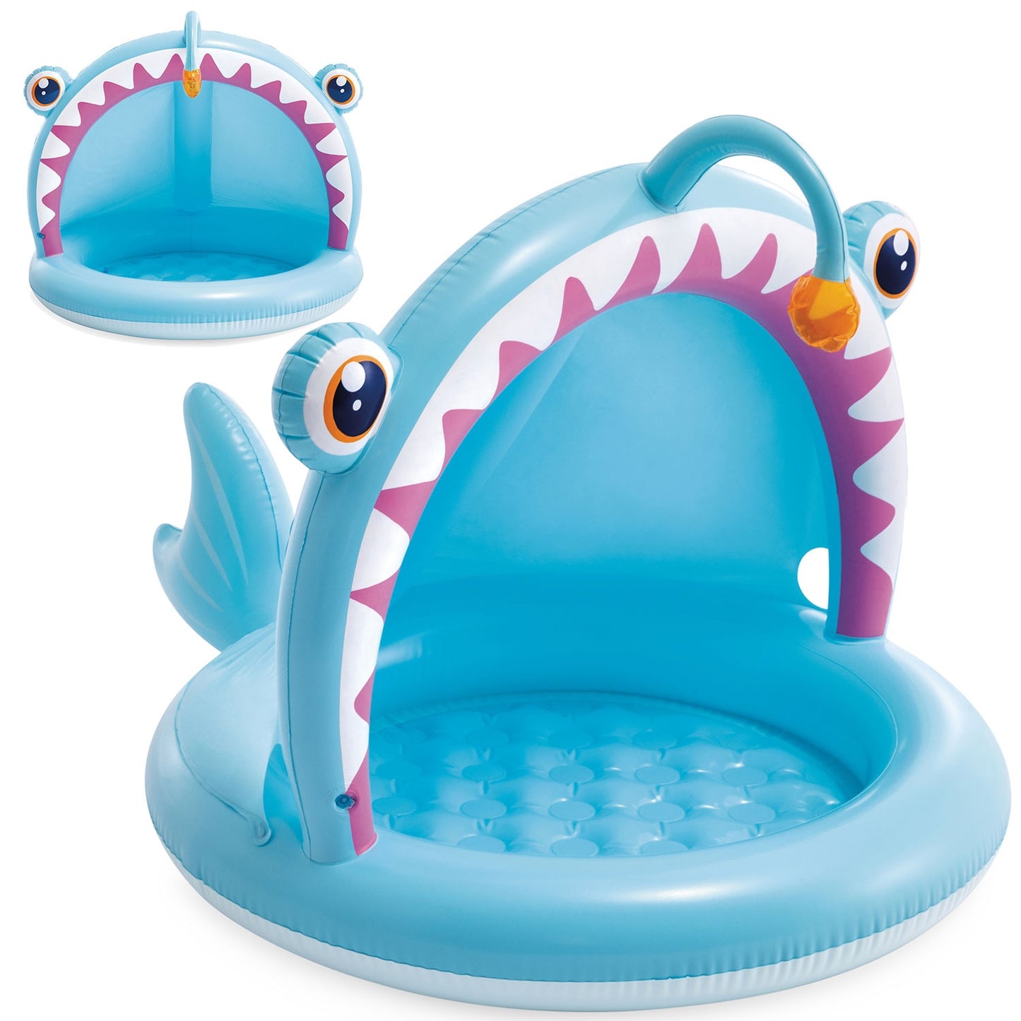 Paddling pool with roof Fish-angler 102 x 94 cm Intex 58419