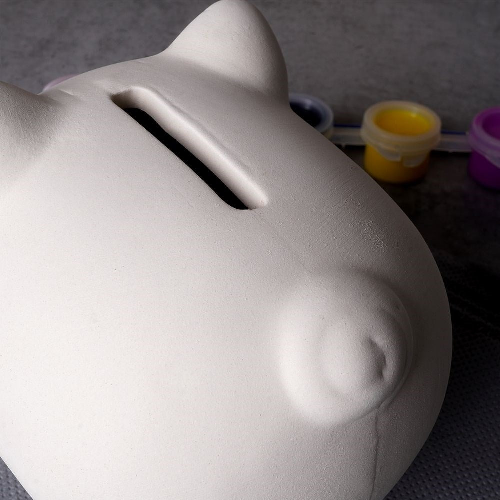 Paint Your Own Piggy Bank: DIY Kit with Paints and Brush
