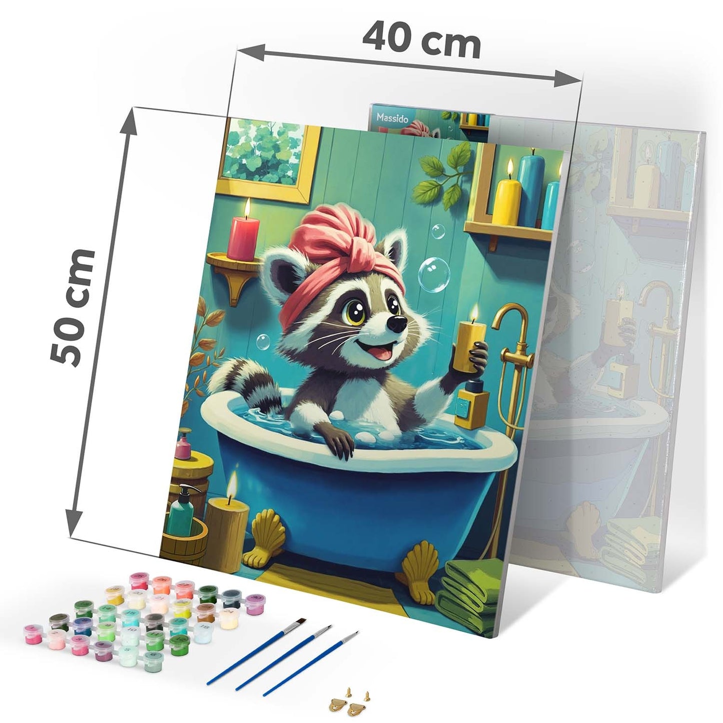 Paint by Numbers Kit 40x50 cm – Raccoon Design