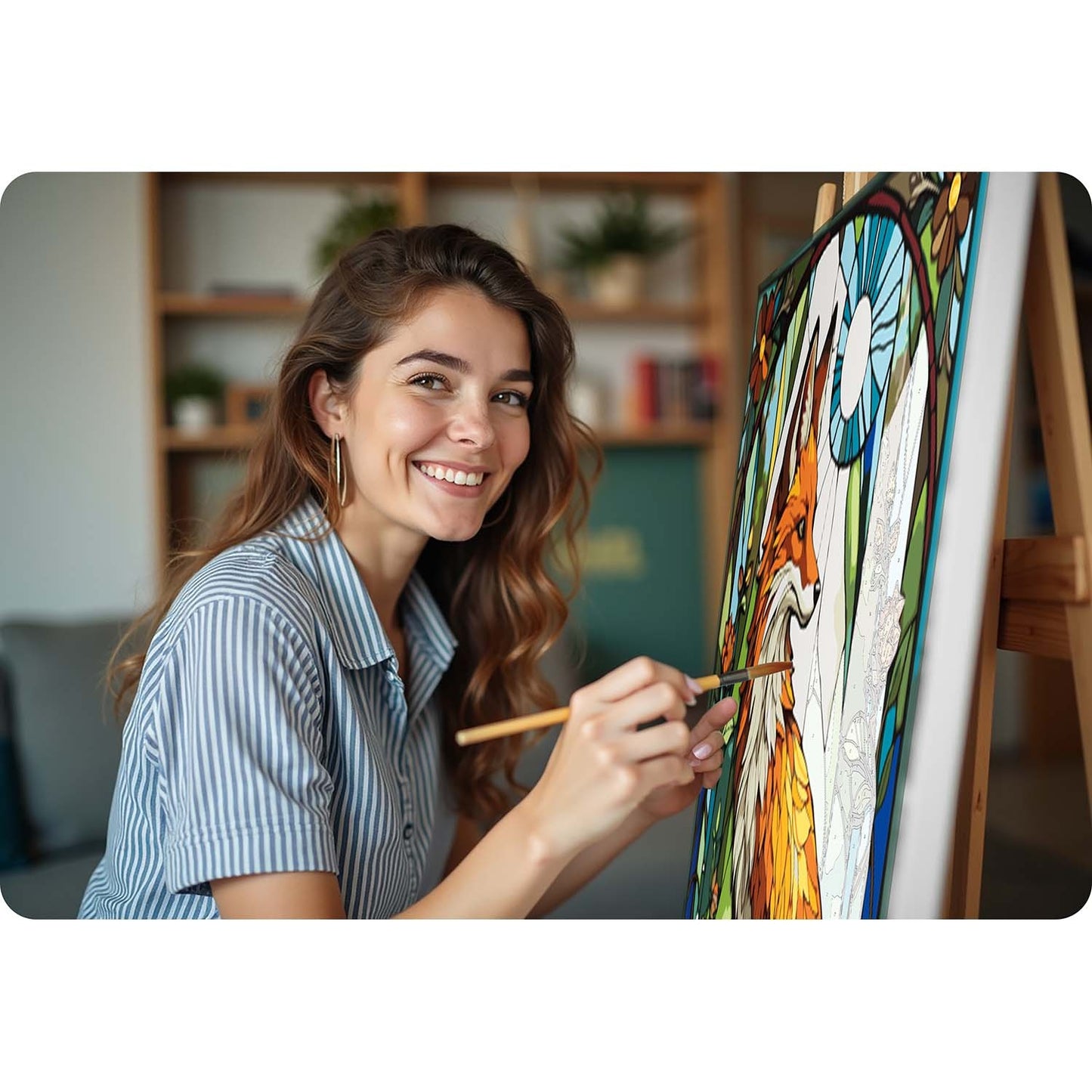 Paint by Numbers Kit – Fox Design, 40x50 cm Canvas