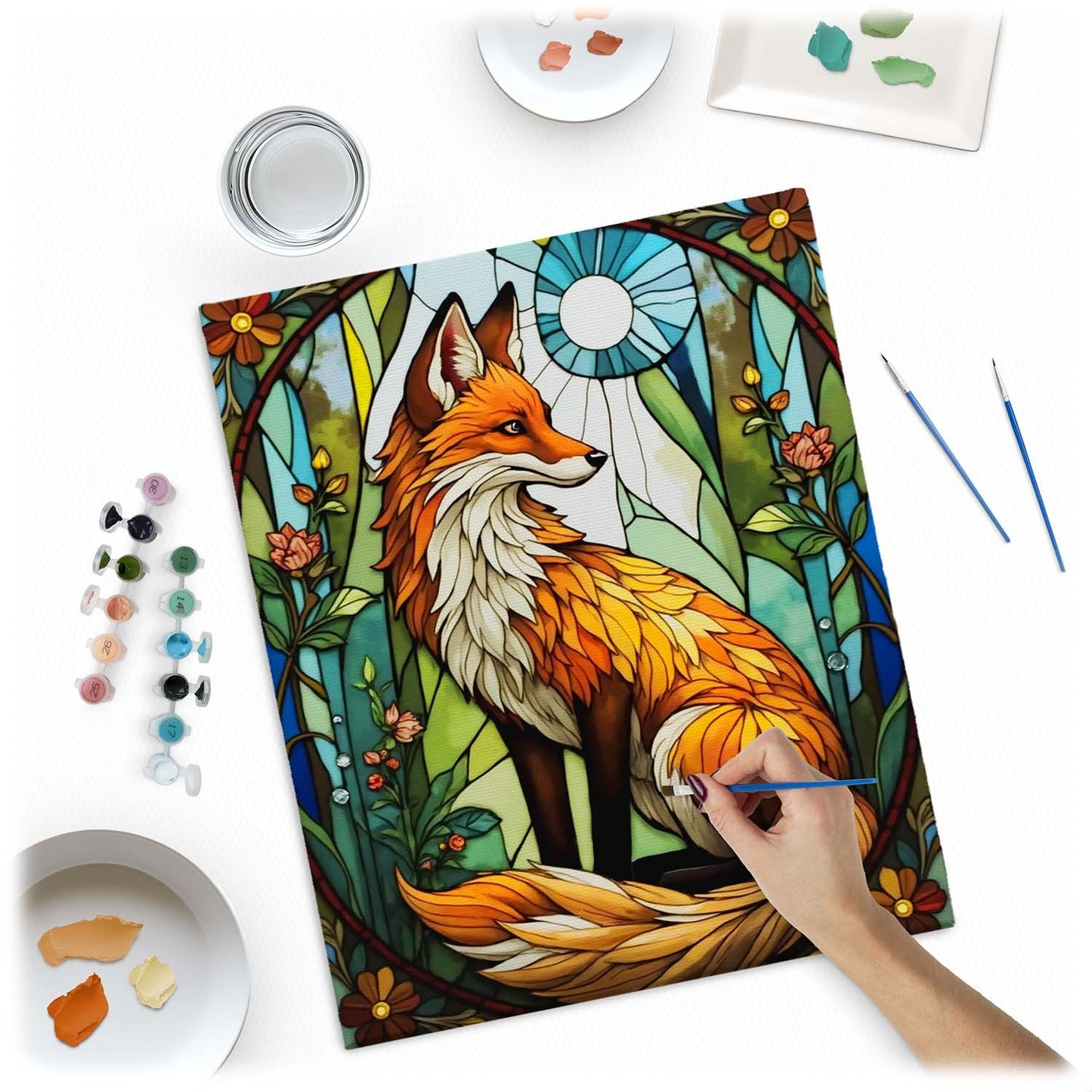 Paint by Numbers Kit – Fox Design, 40x50 cm Canvas