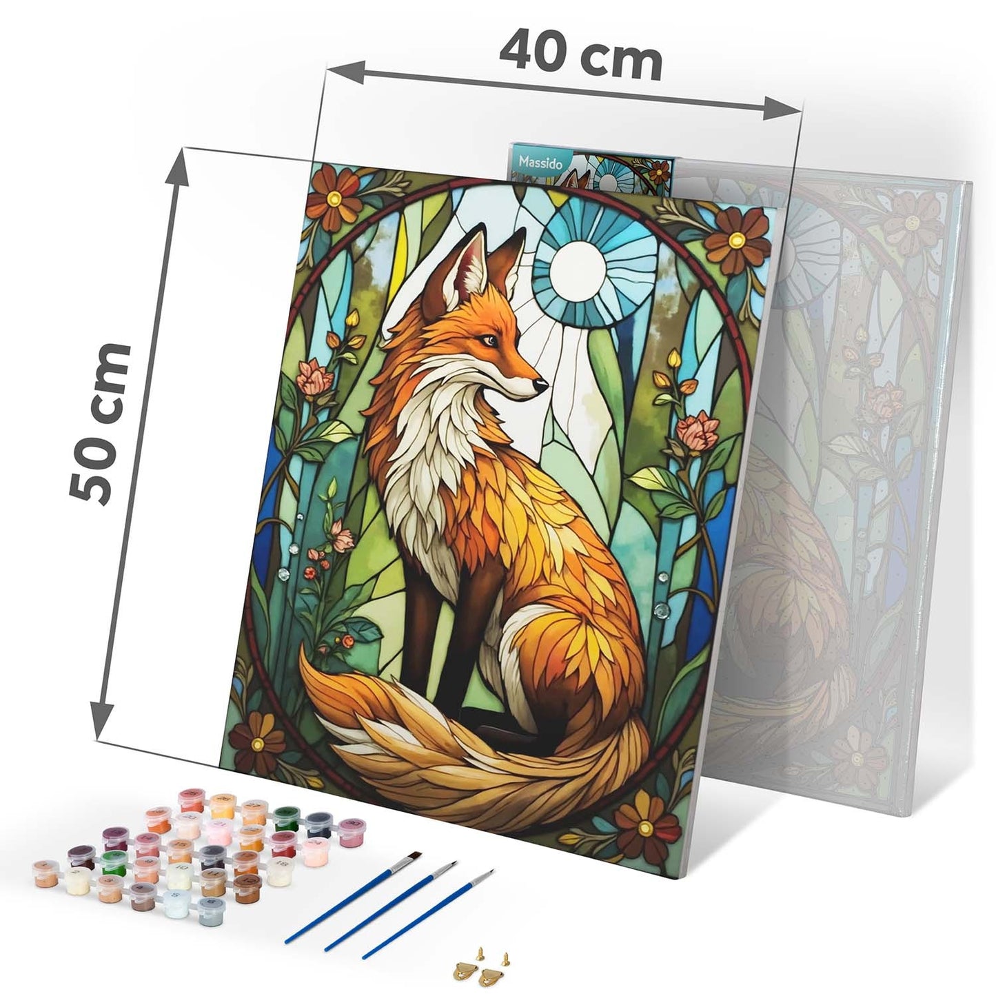 Paint by Numbers Kit – Fox Design, 40x50 cm Canvas