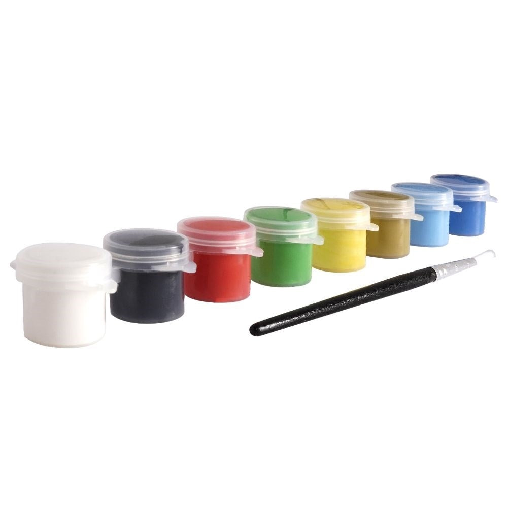Paint by number set: Canvas 30x40 cm, 8 acrylic colours, brush