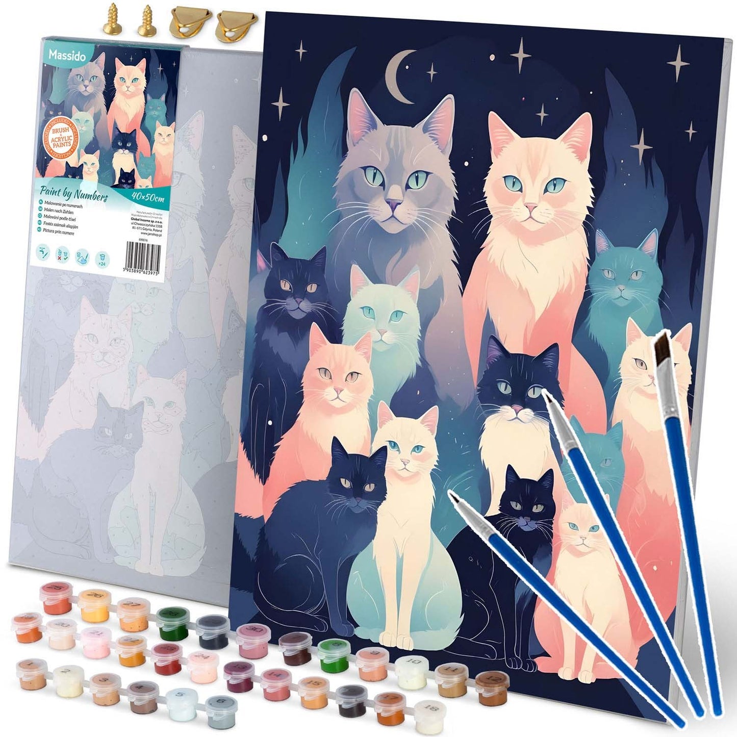 Painting by numbers 40x50 cm Massido Cats
