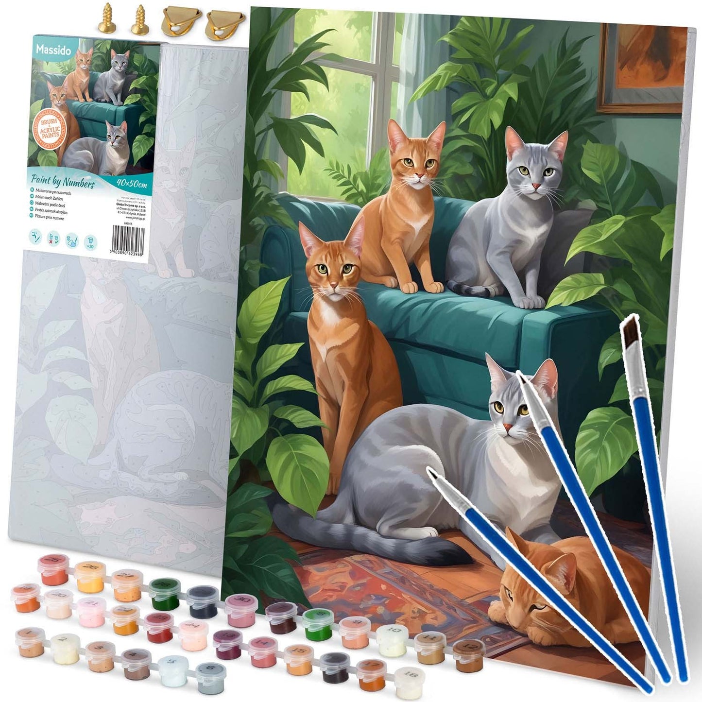 Painting by numbers 40x50 cm Massido Cats