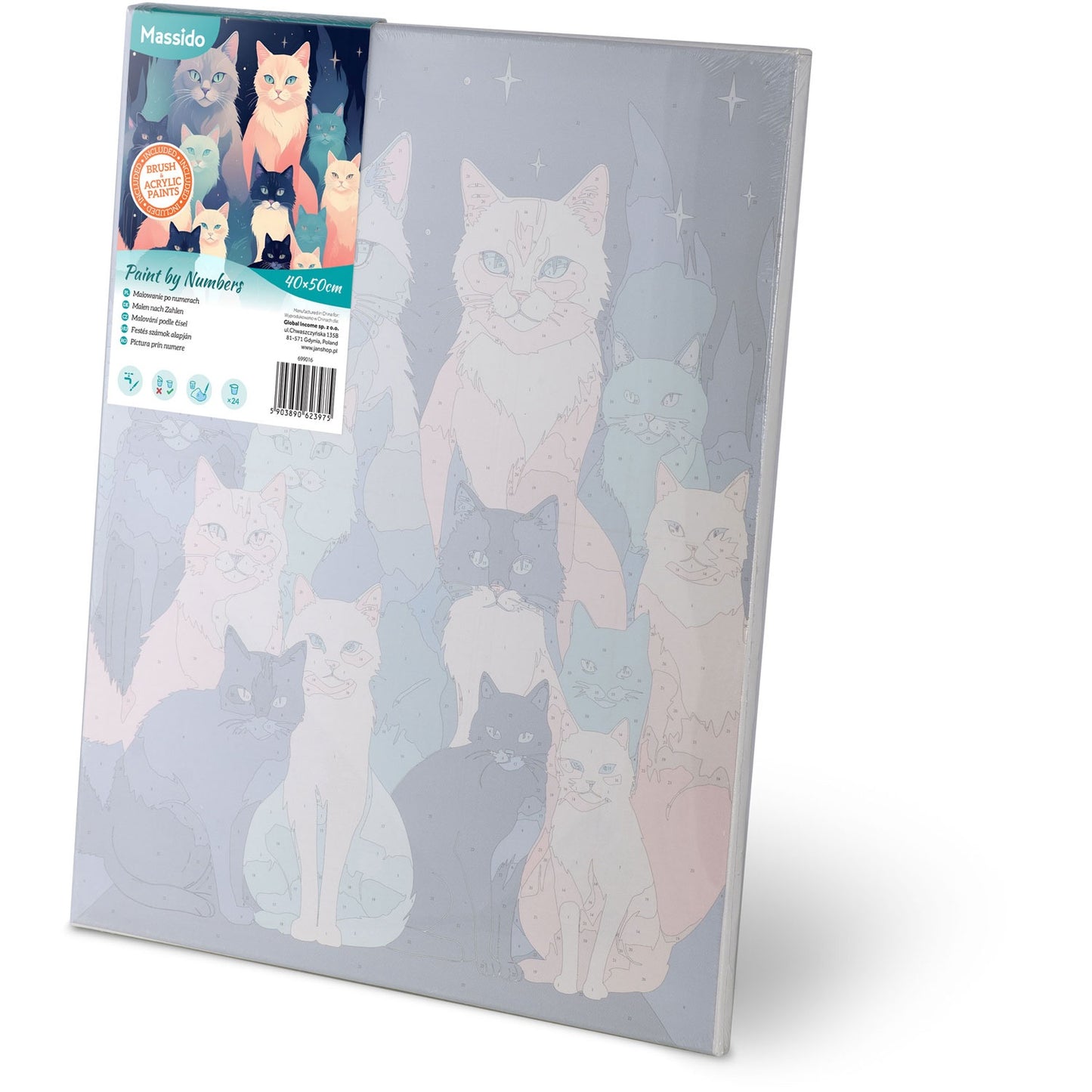 Painting by numbers 40x50 cm Massido Cats