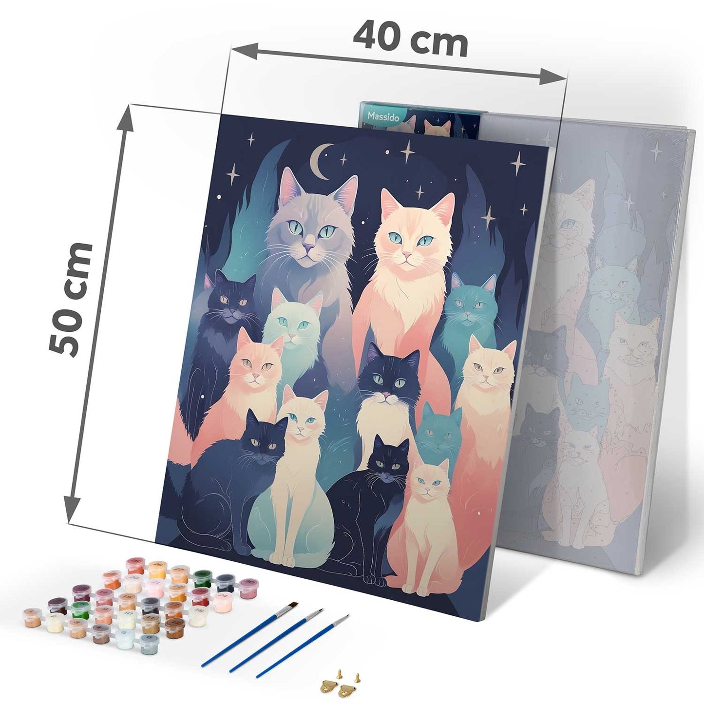 Painting by numbers 40x50 cm Massido Cats