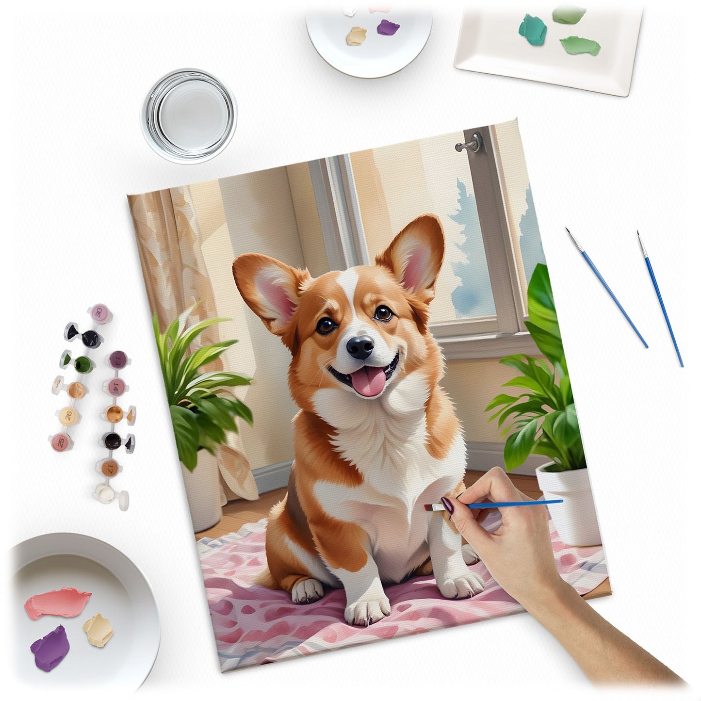 Painting by numbers 40x50 cm Massido Corgi dog