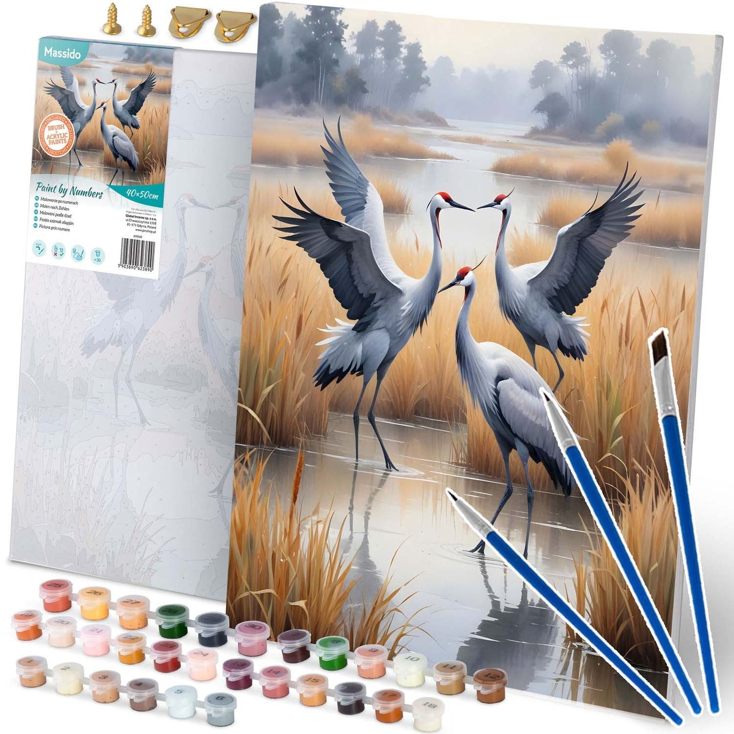 Painting by numbers 40x50 cm Massido Cranes