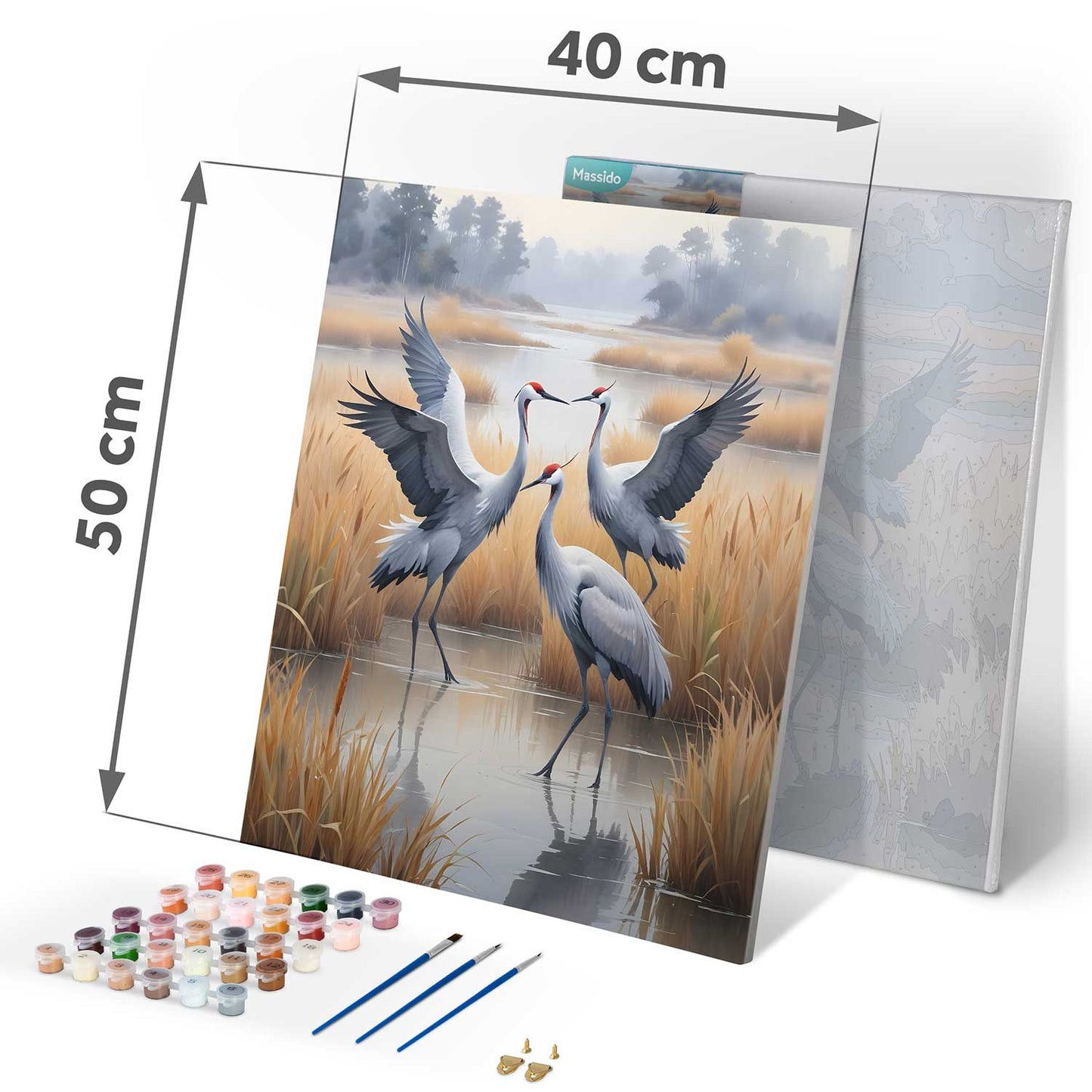 Painting by numbers 40x50 cm Massido Cranes