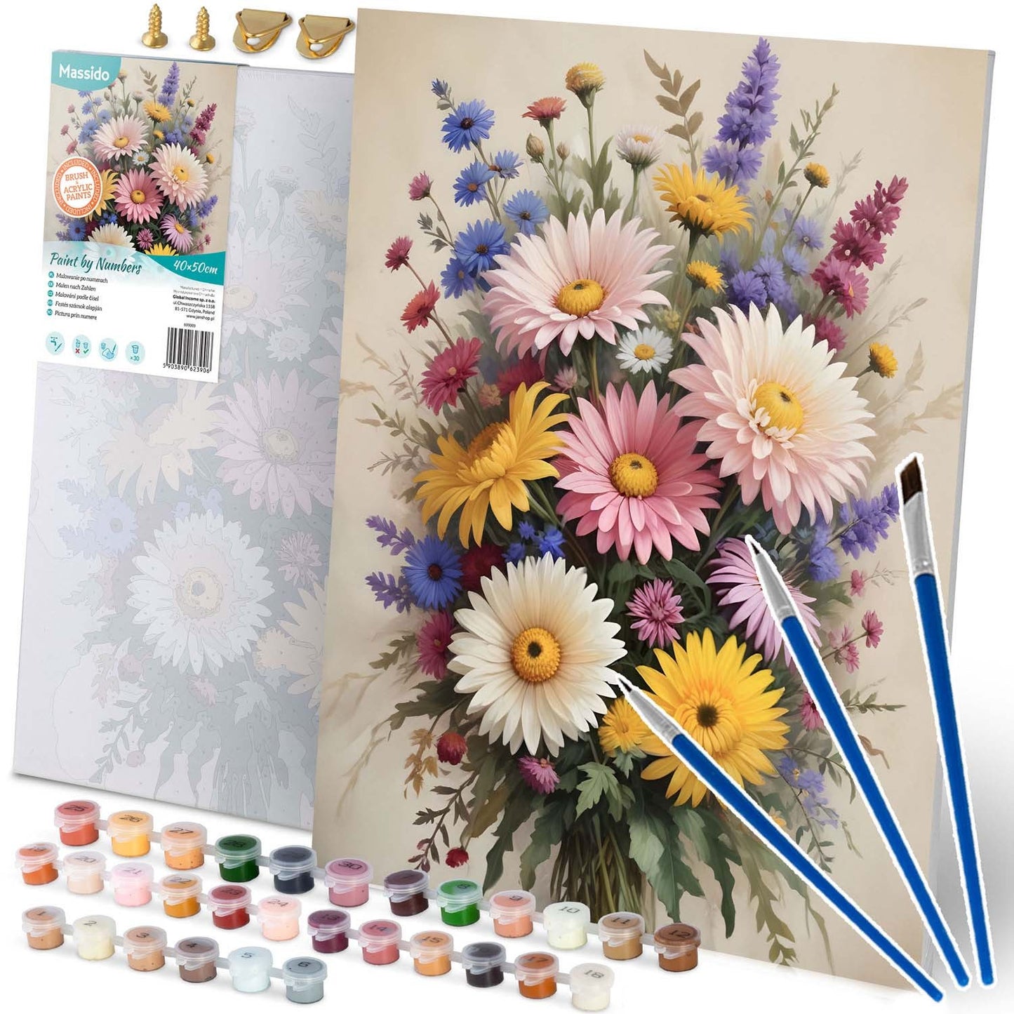Painting by numbers 40x50 cm Massido Flowers