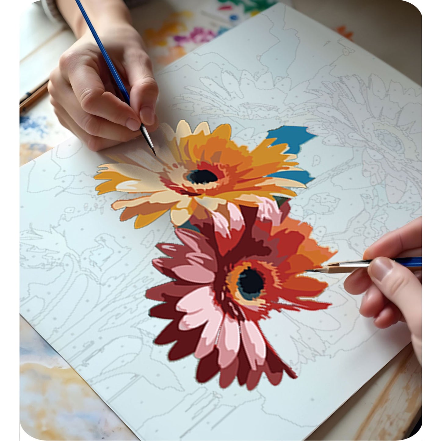 Painting by numbers 40x50 cm Massido Flowers