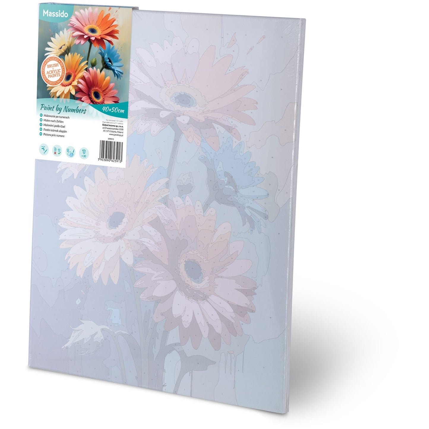 Painting by numbers 40x50 cm Massido Flowers