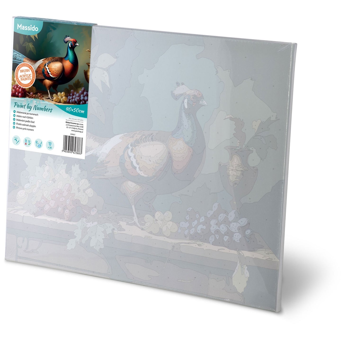 Painting by numbers 40x50 cm Massido Pheasant