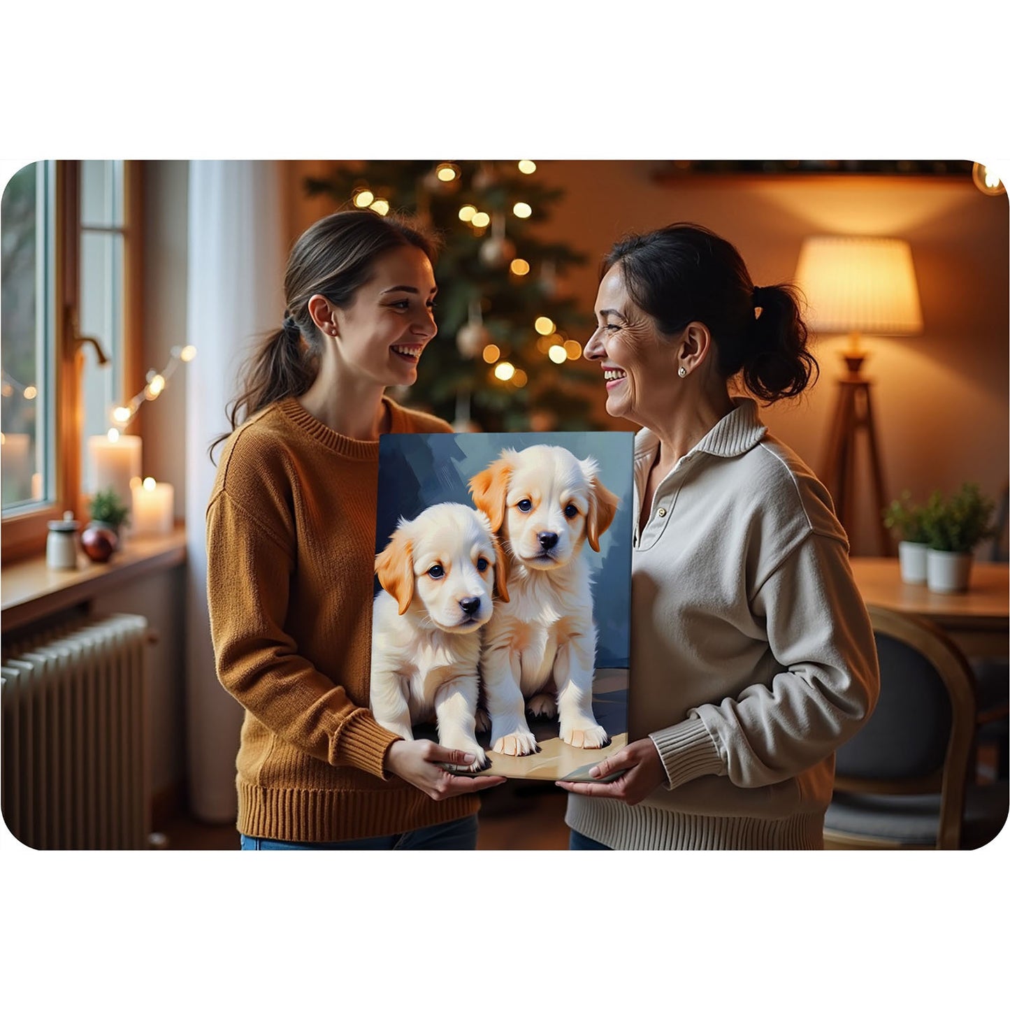 Painting by numbers 40x50 cm Massido Puppies
