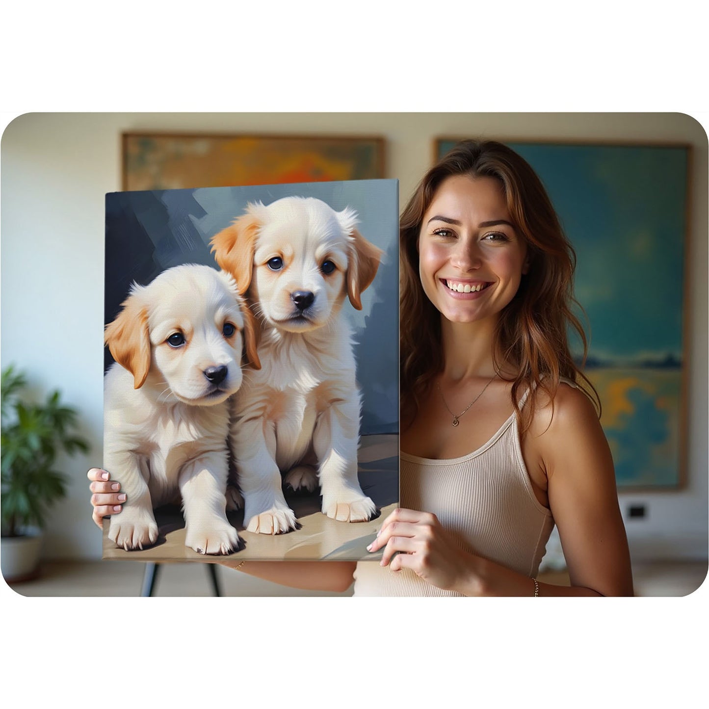 Painting by numbers 40x50 cm Massido Puppies