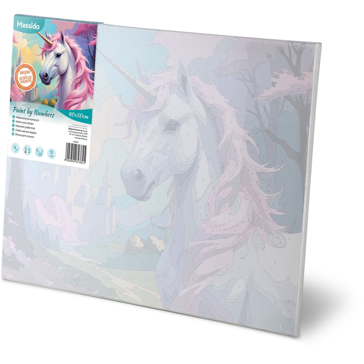 Painting by numbers 40x50 cm Massido Unicorn