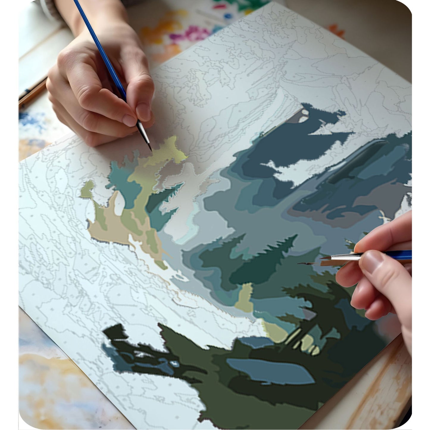 Painting by numbers 40x50 cm Massido mountain landscape