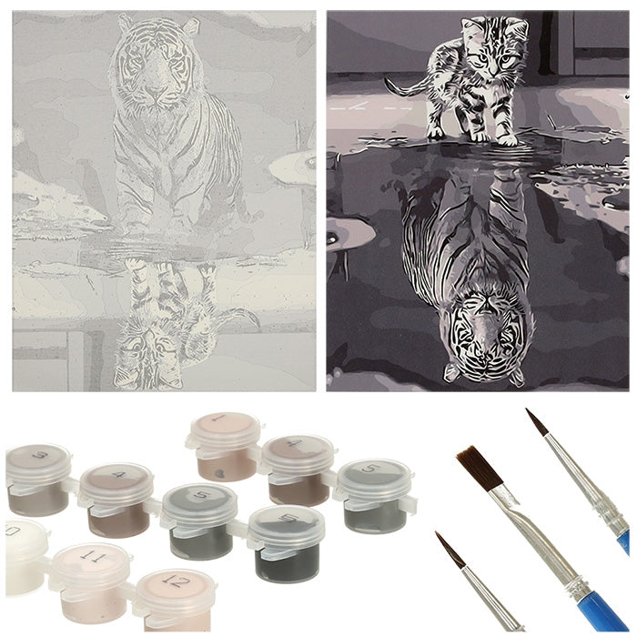 Painting by numbers 40x50cm cat and tiger