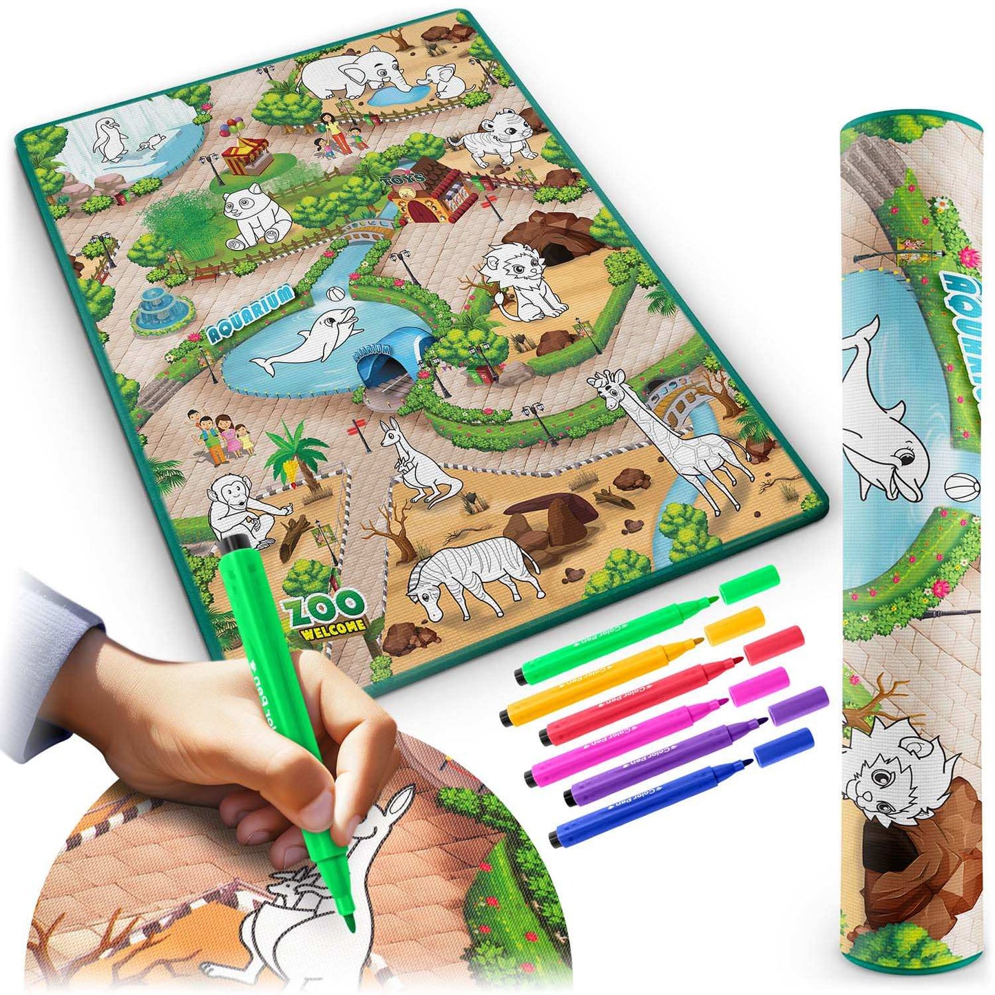 Painting mat 90 x 120 cm + 80 Ricokids alcohol markers