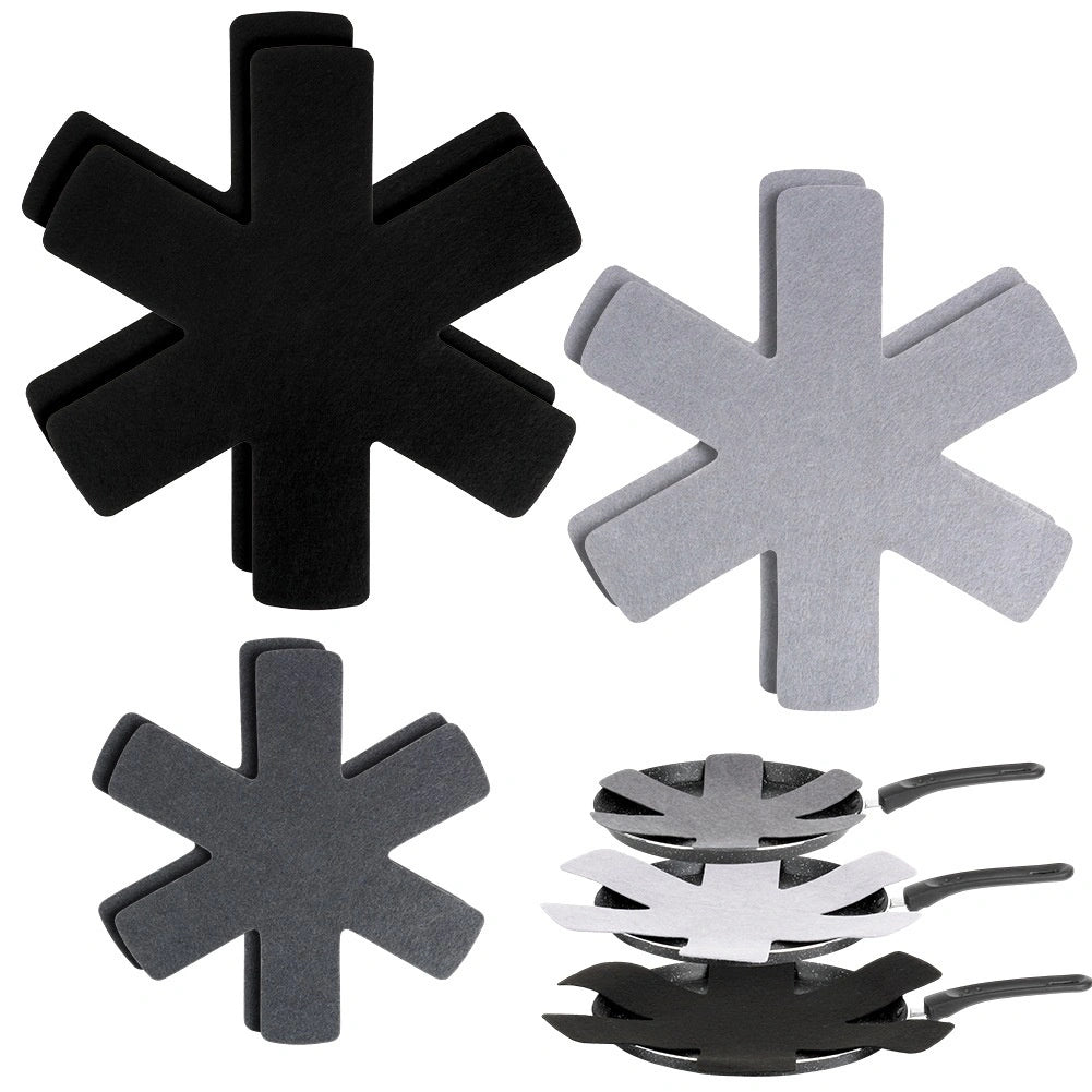 Pan Protector Set, Felt, 38/35/26 cm, 6 Pieces