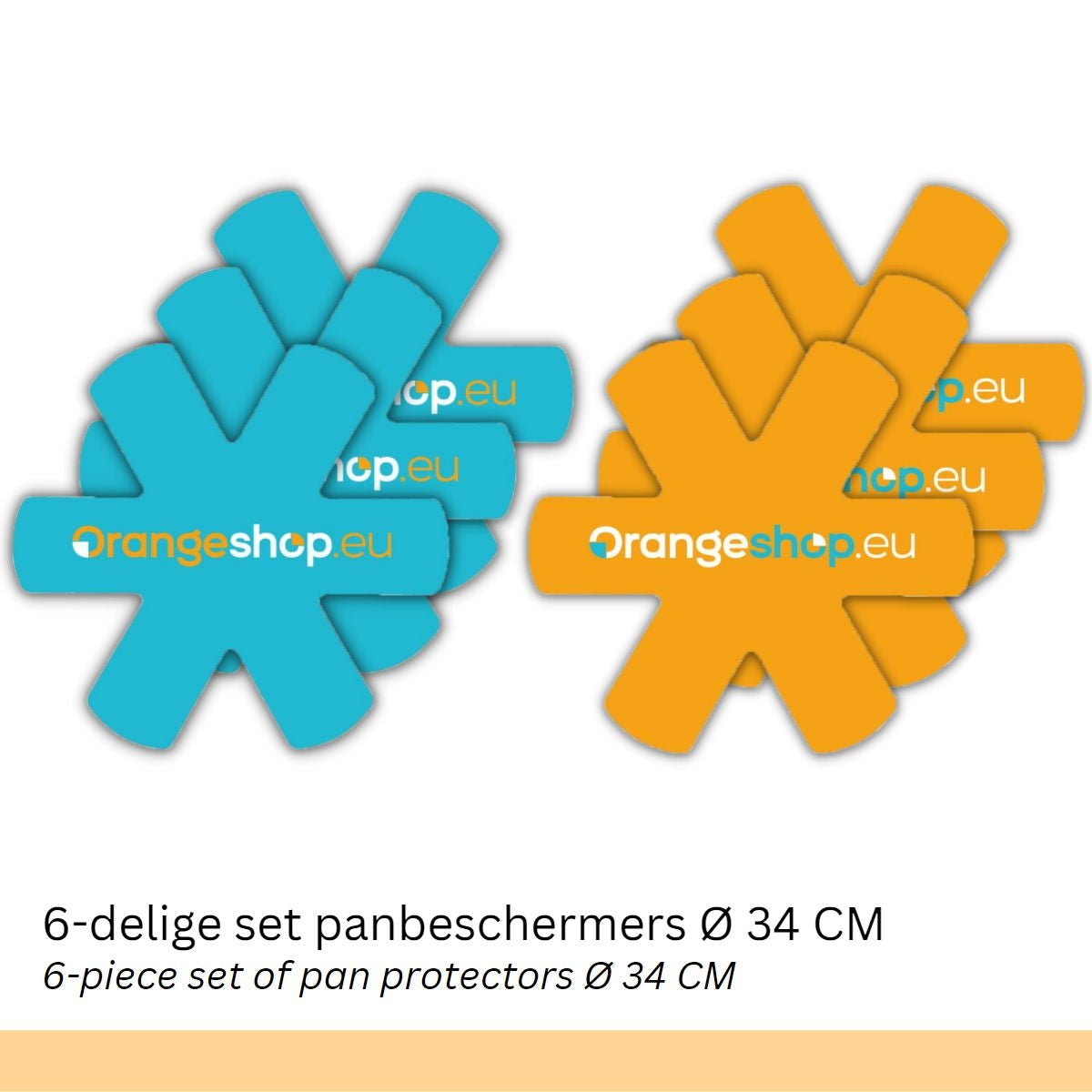 Pan Protectors Ø34 cm, 6-Pack, Antibacterial, Non-Slip