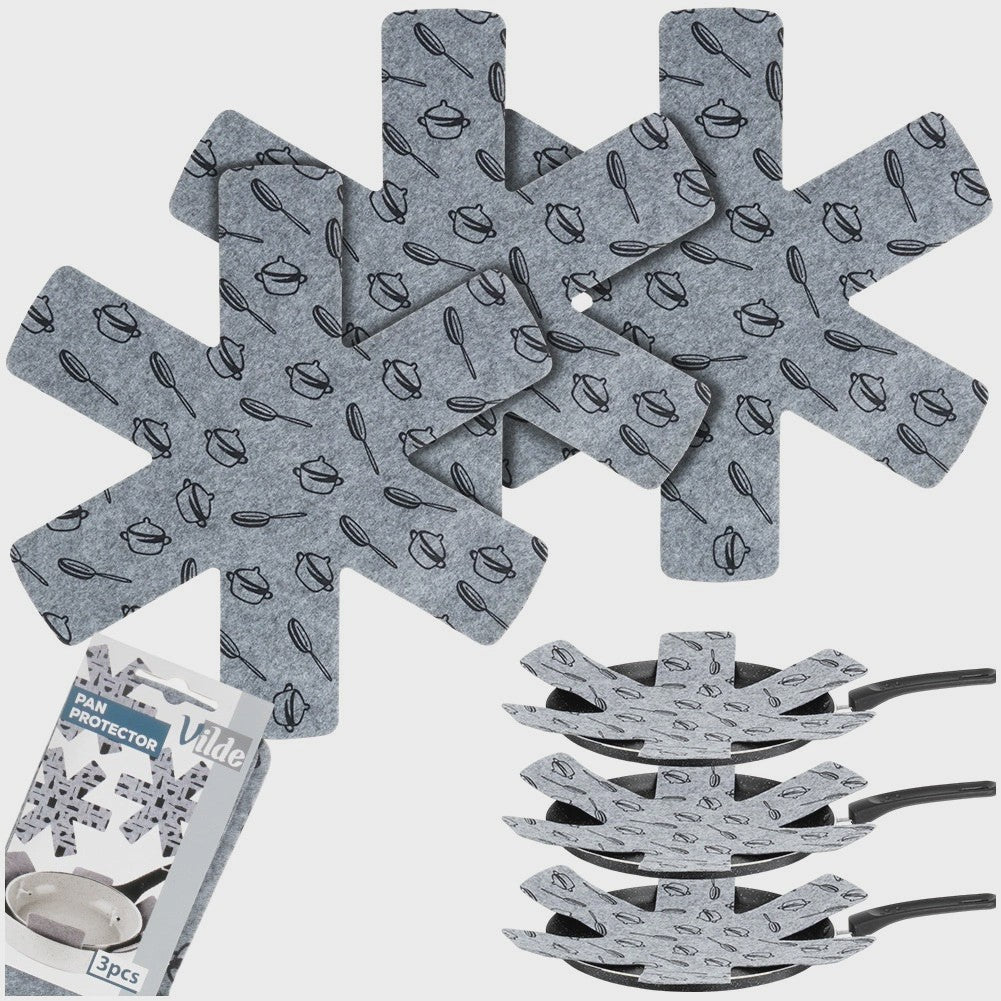 Pan Protectors Felt Set, 38 cm, 3 Pieces