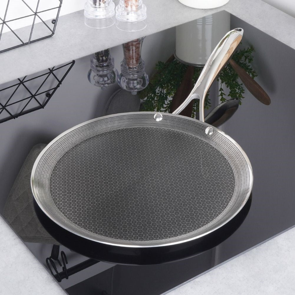 Pancake pan 28 cm - Non-stick, stainless steel, hybrid series