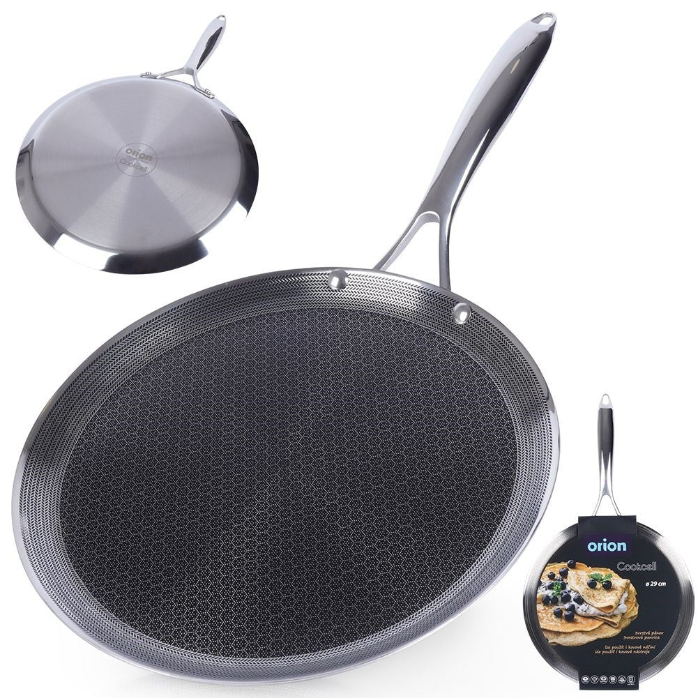 Pancake pan 28 cm - Non-stick, stainless steel, hybrid series
