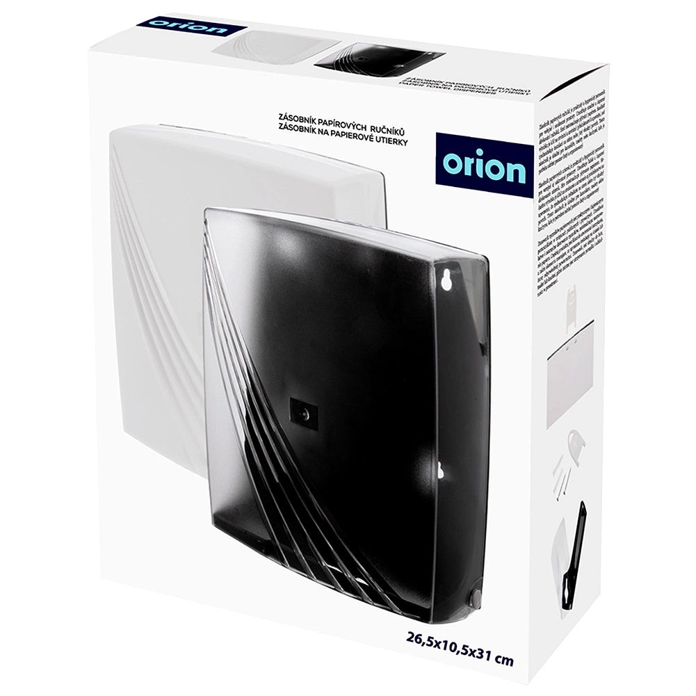 Paper Towel Dispenser, Transparent, Wall-Mount, 26.5x10.5x31 cm