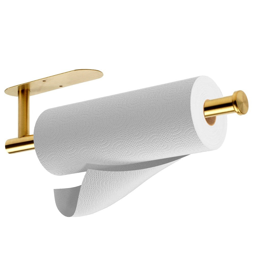 Paper towel hanger steel gold