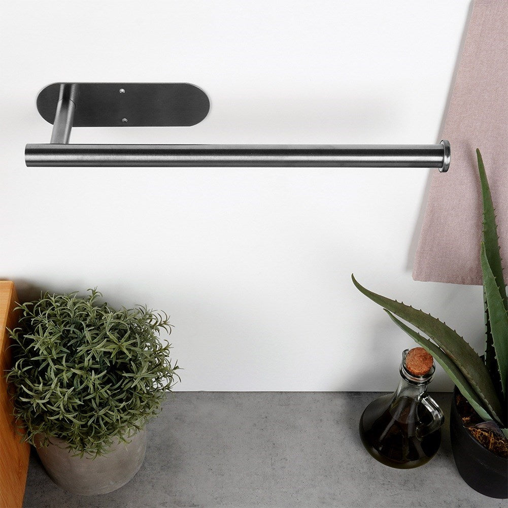 Paper towel hanger steel silver