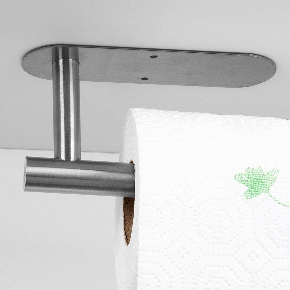 Paper towel hanger steel silver