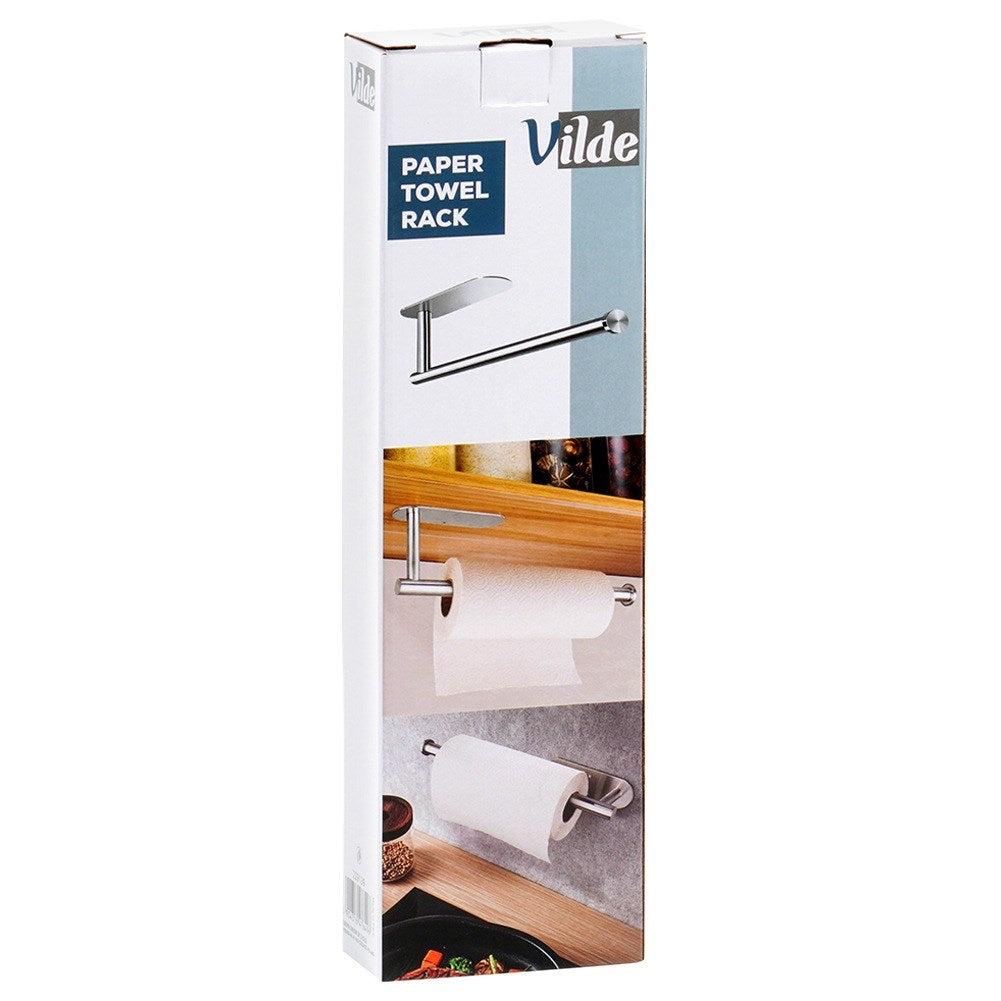 Paper towel hanger steel silver