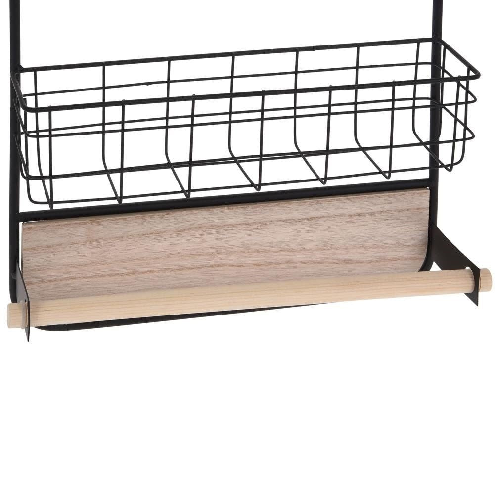 Paper towel holder with LOFT style shelves for spices