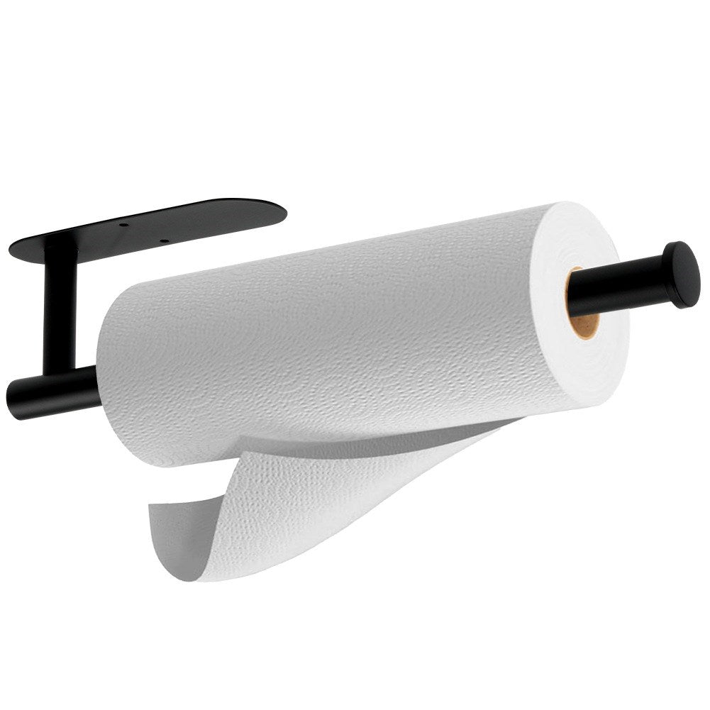 Paper towel rack, steel, black