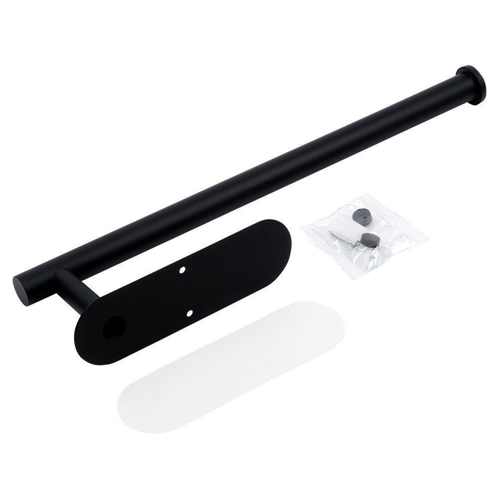Paper towel rack, steel, black