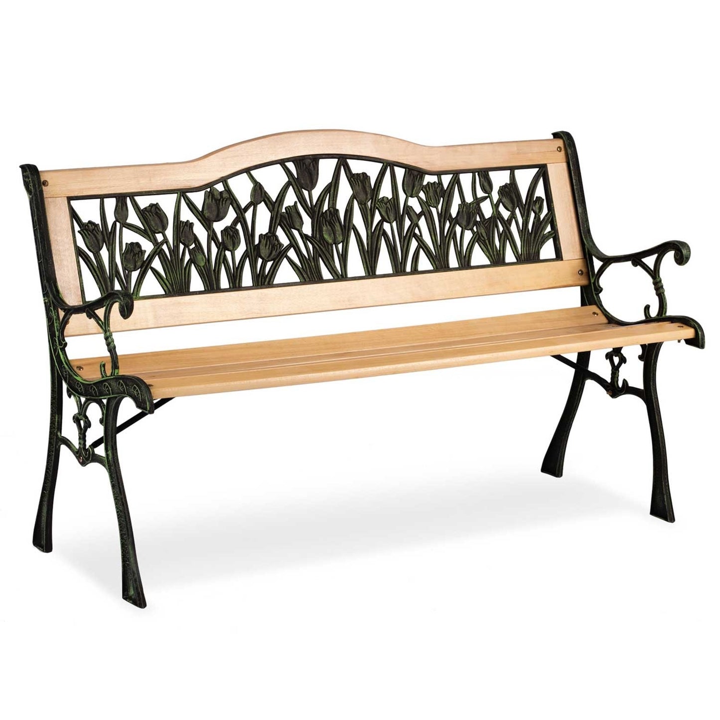 Park bench with backrest 123.5 x 74 x 48 cm Gardi Tulip Sofotel
