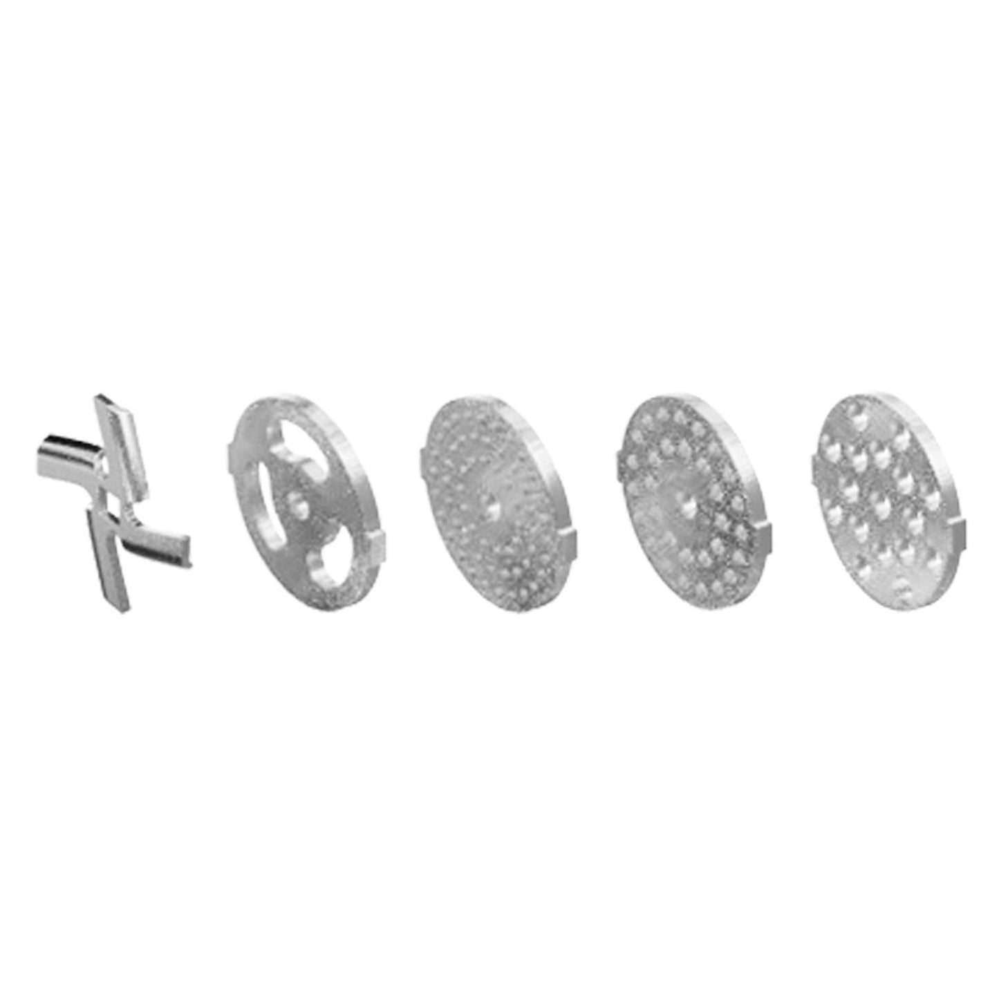 Parts for a meat grinder - a set of strainers and a Berdsen knife