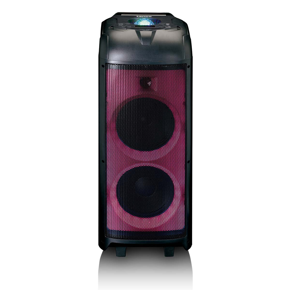 Party Speaker with LED Lights & Disco Ball, 150W RMS