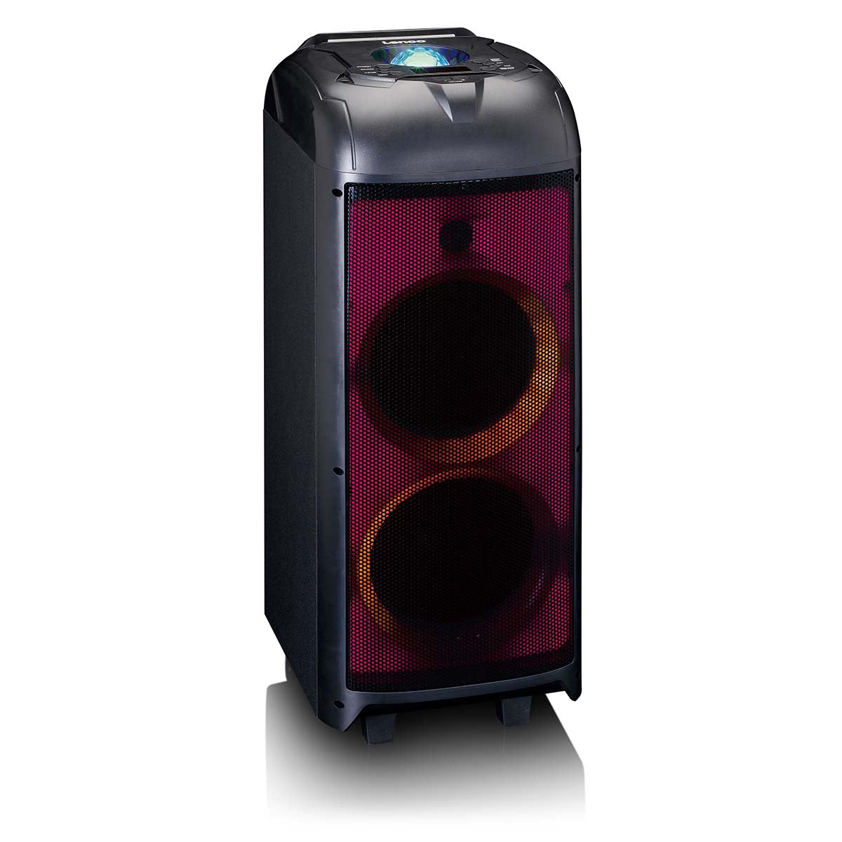 Party Speaker with LED Lights & Disco Ball, 150W RMS